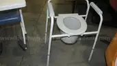 Wheelchair w/ tray bedside commode