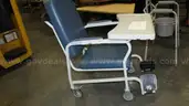 Wheelchair w/ tray bedside commode