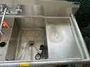 Amtekco Stainless Steel Commercial Sink w/ Garbage Disposal &#x2013; Not Tested &#x2013; As-Is
