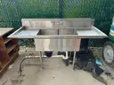 Amtekco Stainless Steel Commercial Sink w/ Garbage Disposal &#x2013; Not Tested &#x2013; As-Is