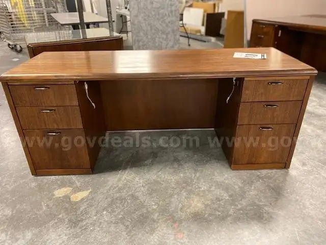 Wooden Desk with 6 drawers