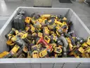 LOT OF USED POWER TOOLS, VINTAGE SILKSCREEN SIGNS, AND MISC. ITEMS
