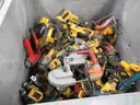 LOT OF USED POWER TOOLS, VINTAGE SILKSCREEN SIGNS, AND MISC. ITEMS