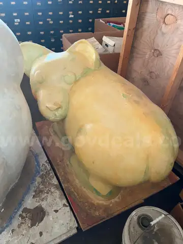 large molded concrete Bear