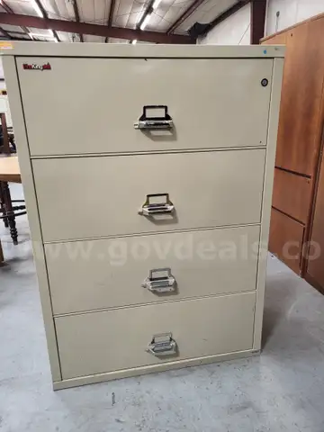 Fire King four drawer fireproof lateral cabinet