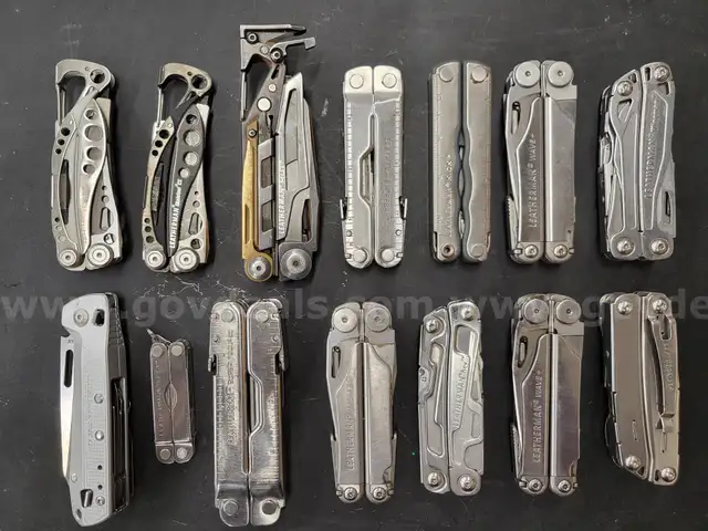 Assortment of Leatherman multitools