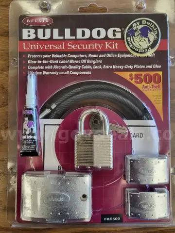 Five - Bulldog Universal security kits.