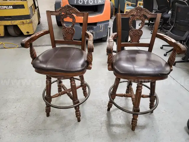 Two wooden Barstools