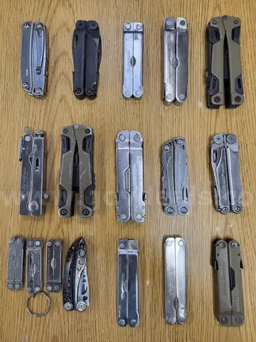 Assortment of Leatherman multitools