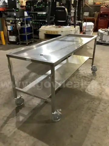 (1) Used Autopsy Table 80&#x22; x 30&#x22; x 36