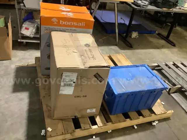 One lot of new and used glass ware and one microscope for parts and service