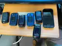 Lot of Six (6) Assorted Flip Phones, One (1) Kyocera Cell, & One New V-Tech Cordless Phone