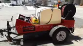 Trailer mounted sewer cleaner