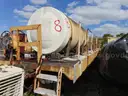 Lot of (2) Plasser America 40 feet long rail flat carts. DTPW 24-06 #8