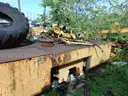 Lot of (2) Plasser America 40 feet long rail flat carts. DTPW 24-06 #8