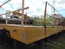 Lot of (2) Plasser America 40 feet long rail flat carts. DTPW 24-06 #8