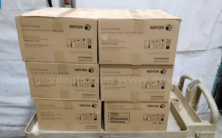Lot of (6) XEROX 101R00582 Drum Cartridges. All New and unused.