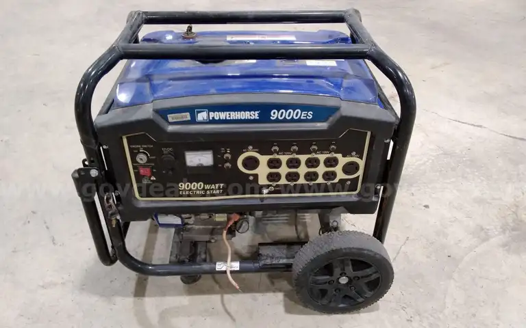 PowerHorse 9000ES, 9000 watt electric start, electric generator.