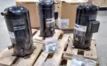 Lot of (3) Copeland scroll compressors, Model: ZP103KCE-TF5-950. New and unused.