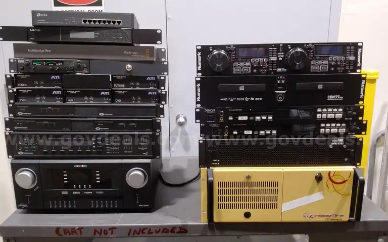 Lot of Audio Visual equipment.