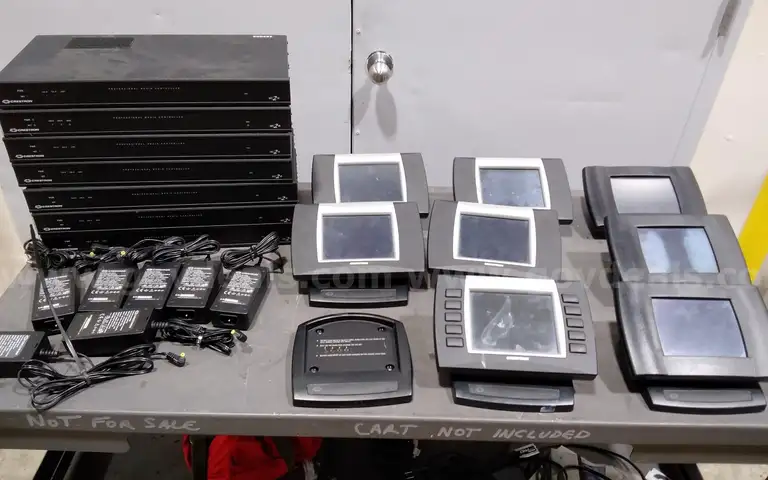 Lot of Creston audio/visual equipment