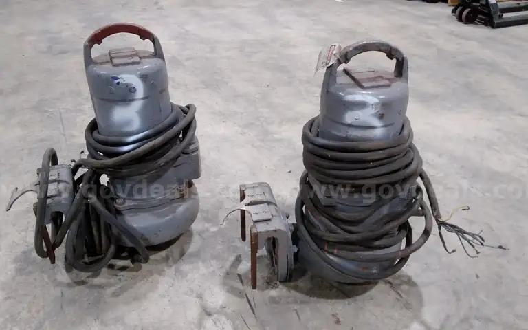 Lot of (2) KSB wastewater submersible pumps, KRTK 100-253
