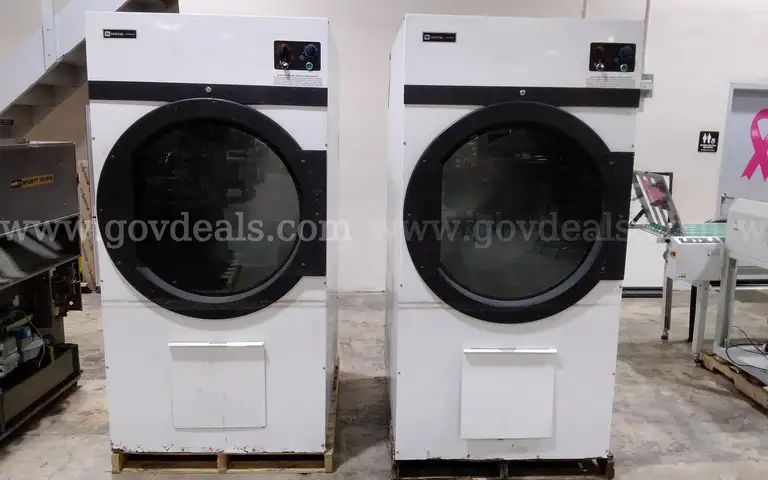 Lot of (2) Maytag commercial dryer Gas/Electric, Model: MGD75MNVWW 29