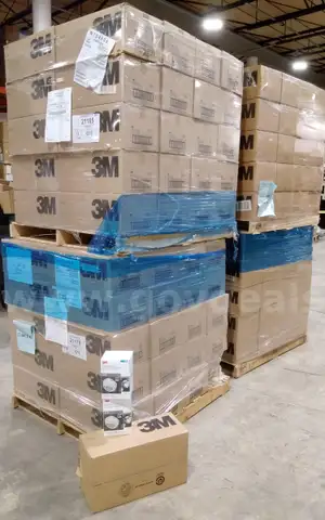 One lot of 4 pallets. 3M Particulate respirator N95 masks. expired 10/25 and 02/26.  New and unused. PIOD supply