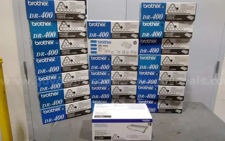 Lot of Brother drum units and toner.  All the units are expired. New Old stock. PIOD Supplies.