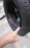 Lot of (4) Firestone Fire-Hawk Pursuit tires (275/55R20 113V M&#x26;S) mounted on Chevrolet 6 bolt stock black rims.