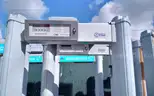 Lot of (10) Walk through metal detectors.