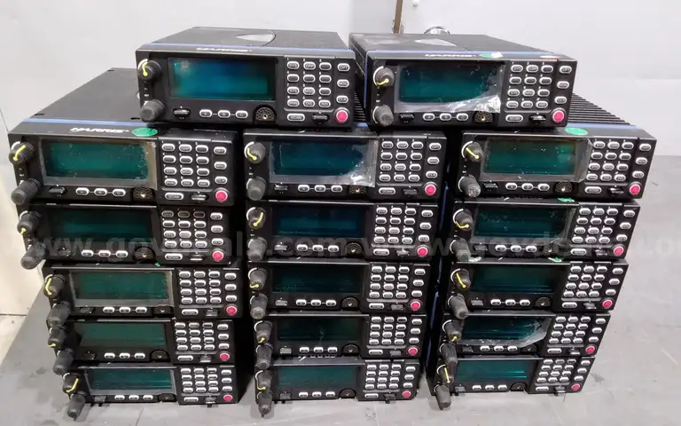Lot of (17) Harris/M/A-Com, M7300/M5300 mobile radios, with control heads.