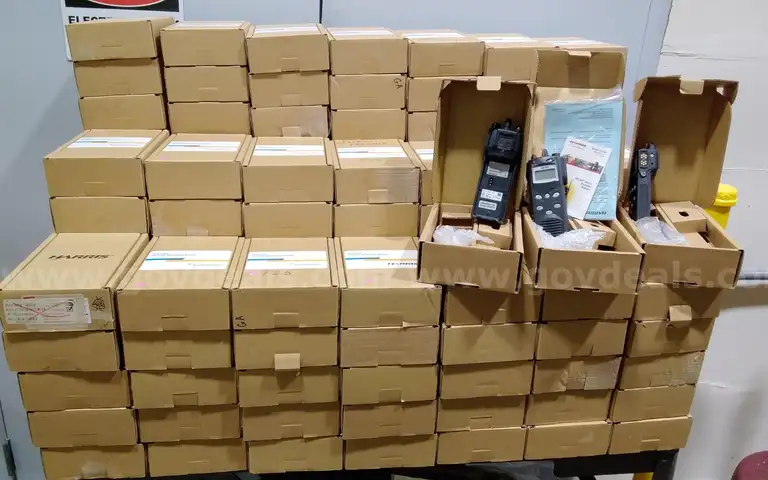 (155) Harris/ M/A-Com, P7100 portable handheld radios.