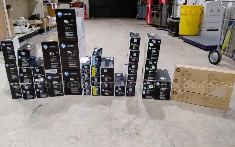 Lot of (36) HP toners all new and unused. All expired.