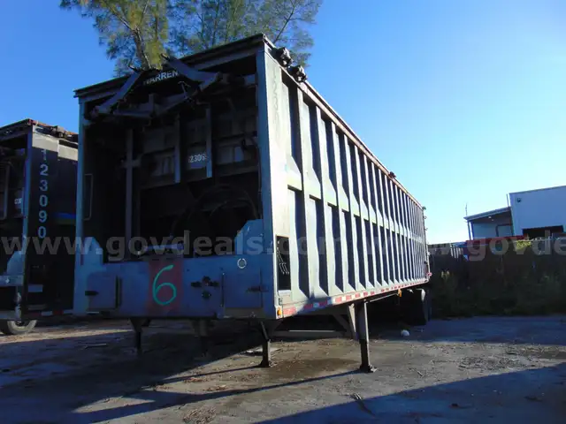 12-3069/ 2017 Warren open top push out refuse trailer. SW 26-03 #6