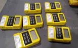 Lot of (7) Canberra MRAD-113 UltraRadiac Plus Radiation Detection Monitors.