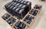 Lot of (144) Harris/M/A-Com, M7300/M5300 mobile radios, with (150) Harris CH721 control heads.