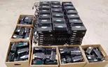 Lot of (144) Harris/M/A-Com, M7300/M5300 mobile radios, with (150) Harris CH721 control heads.