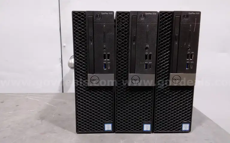 Lot of (3) Dell i7 9th Gen Optiplex 7070 Desktop computers.