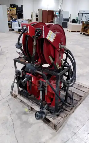 Set of 5 industrial hose reels