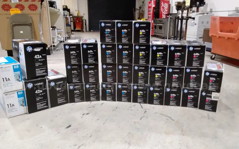 Lot of (34) HP toners all new and unused. All expired.