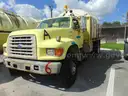 100081/ 1995 Ford F800, flatbed truck with plastic water tank. Aviation #6