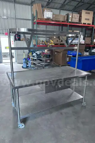 Rolling Stainless Steel Table