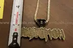 Gold chain with Pendant" Homerun Jet"