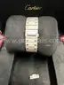 "Iced Out" Cartier Santos watch