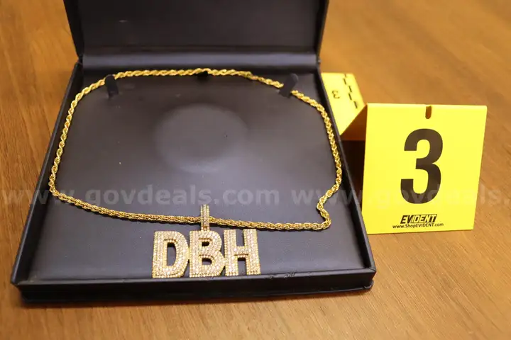 Gold in color DBH Chain and Pendant