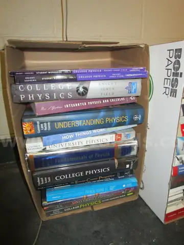 6 boxes of textbooks