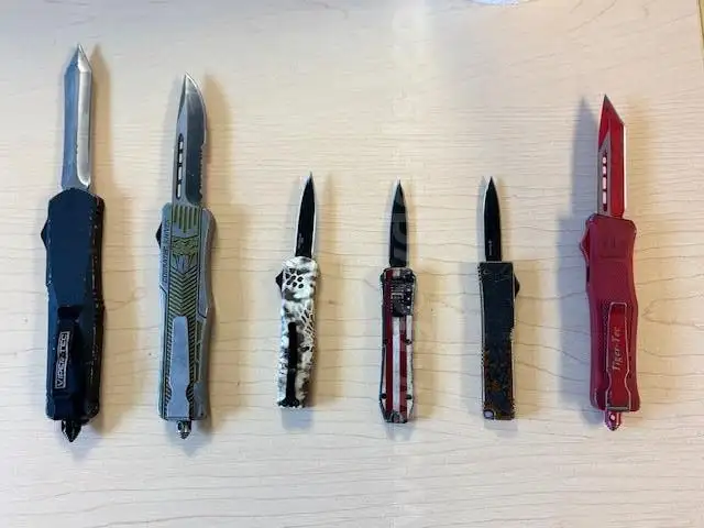 lot of OTF knives
