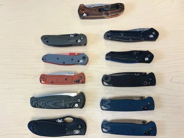lot of eleven benchmade knives
