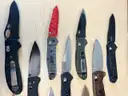 lot of eleven benchmade knives